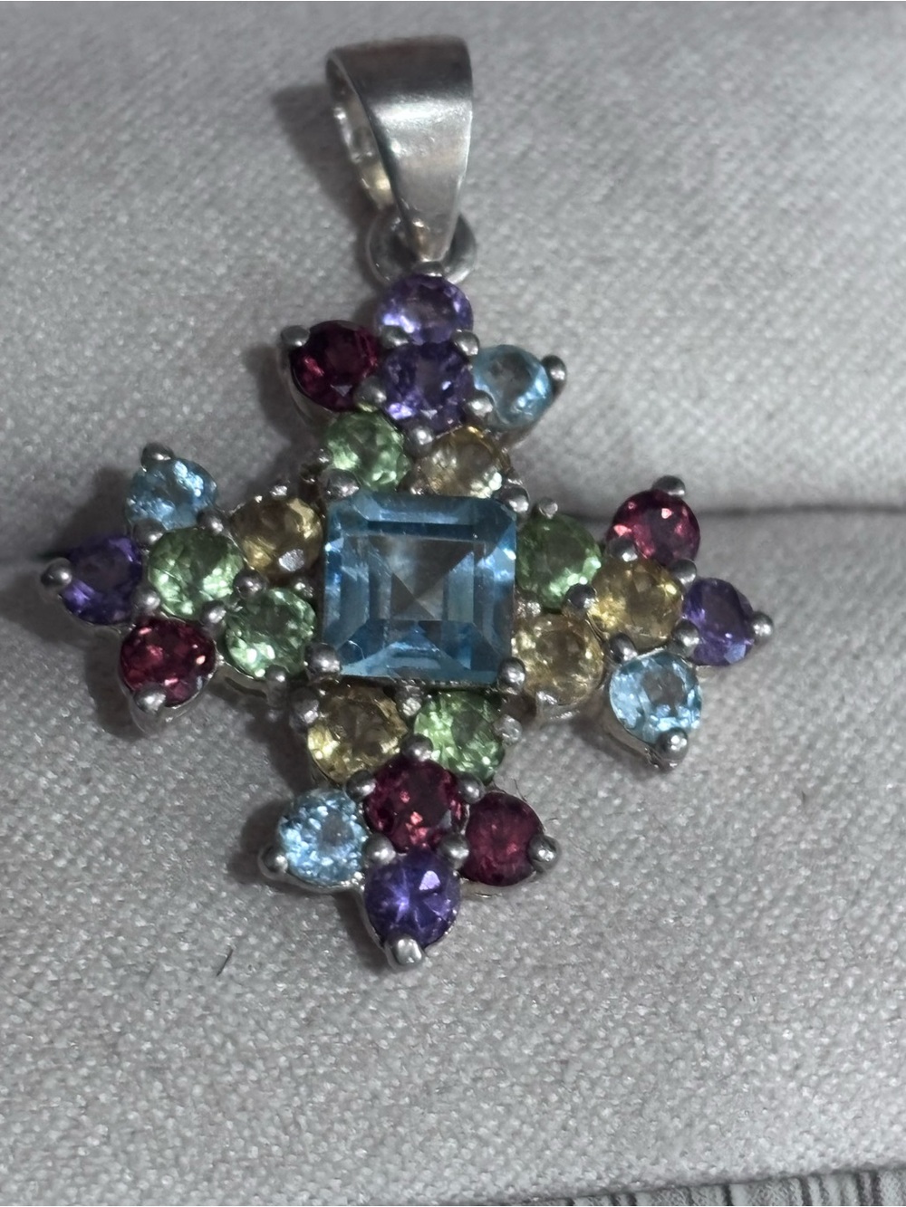 GSJ real gemstone pendant